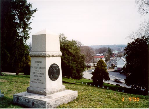 View of Fredericksburg from the National Cemetery on Marye's Heights