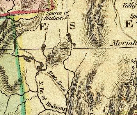 Hudson River Source - 1819 - Tanner Map