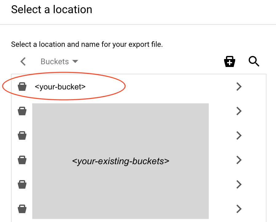 image showing how to export a .sql file from the Cloud SQL instance