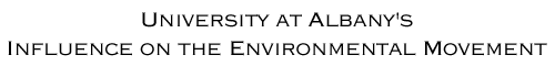 UAlbany's Influence on the Environment Movement