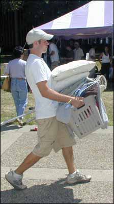 Student moving in