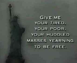 From the text at the base of the Statute of Liberty