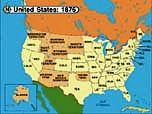 Map of United States, 1876