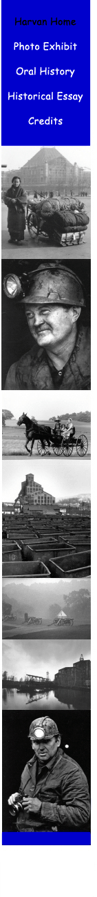 Menu and selection of photographs from Harvan exhibit.