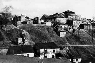 The Jewish quarters at Sandomierz, Poland, 1938.