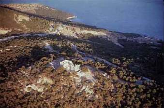 Aegina, Altar of Aphaia. Aerial view.