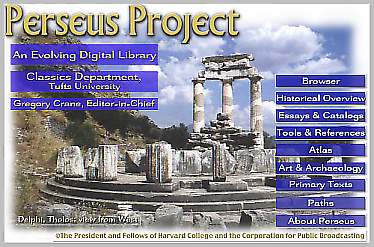 Opening screen of Perseus 2.0.