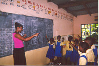 Tisha Y. Lewis student teaching in Ghana
