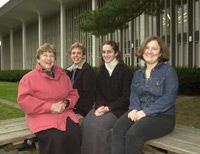 Professor Sophia Lubensky, Christy Wyatt, Sarah Failla and Sara Detmer
