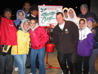 UAlbany Student Athletes collecting for the Salvation Army Kettle