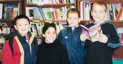 Allison with children from the America Reads program