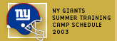 NY Giants Summer Training Camp Schedule 2003