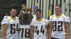 UAlbany Football Players and the Great Dane