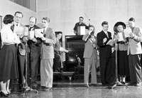 WGY cast and crew in January 1949