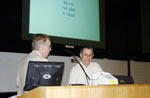 Professor Hirsch at the LC7 podium