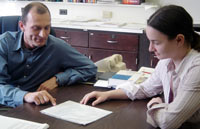 Dr. Igor Lednev and Laura Fredriksen