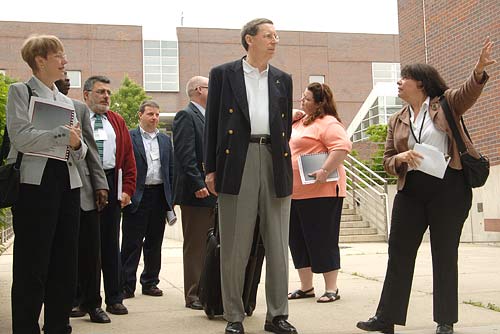 Exchanging ideas with colleagues