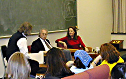Visiting authors Michael Baden and Marion Roach conduct a seminar