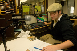 Liam Murphy, a sophomore anthropology major from Binghamton, N.Y., is the events director for WCDB.