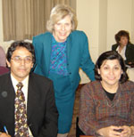 (L. to r.) Professor Meras, Dean Katharine Briar-Lawson, and Associate Professor Blanca Ramos