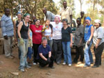 UAlbany students help build a security wall around the cultural and spiritual center in Kigali, Rwanda.
