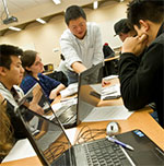 UAlbany computer scientist Siwei Lyu, shown above teaching a class, is among the researchers whose fields will be positively impacted by the Emerging Technology and Entrepreneurship Complex. 