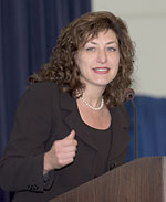 Provost Susan Herbst at the Fall Faculty address.