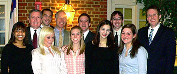 The UAlbany team with former Attorney General John Ashcroft, Regent Law School Dean Jeffrey A. Brauch, and UAlbany Criminal Justice Professor James Acker.