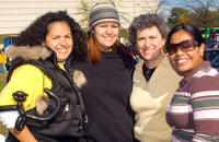 Rebecca Garcia, Rachel Garcia, Lillian Garcia, and Crystal Ogir show their support.