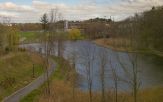 A view of Indian Pond on the UAlbany campus
