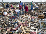 Photo of clean-up following a natural disaster.