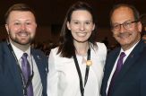 Courtney D'Allaird, Elizabeth Brady and President Havidán Rodríguez 