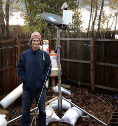 Ted with storm assessing equipment