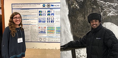 DAES students Heather Sussman and Ajay Raghavendra.