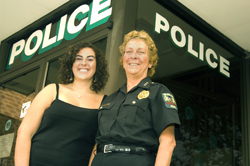 Emily Tashjian and her mom, Guilderland Police Chief  Carol Lawlor