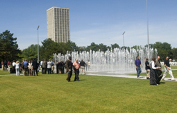 The new Entry Plaza at the University at Albany.   
