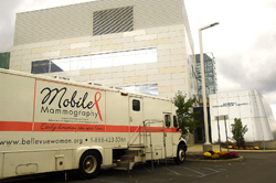 Bellevue Mobile Mammography Van at the University at Albany's Cancer Research Center