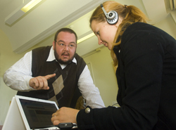 At UAlbany Day, Language Professor Robert Summers will demonstrate how University students speak directly to students around the world via web-based tele-conferencing, which provides face-to-face communication through computers. 