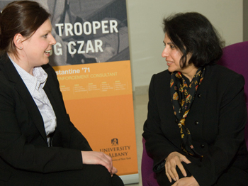 Kate Finkbeiner and her mentor, Associate Professor Rita Biswas.