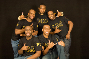 Five fraternity brothers from Alpha Phi Alpha