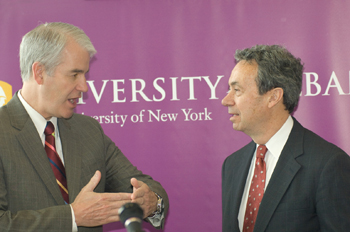 Boces Superintendent Charles Dedrick, State Assembly Majority Leader Ron Canestrari