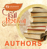 Fall Fest Book Fair image and stack of books