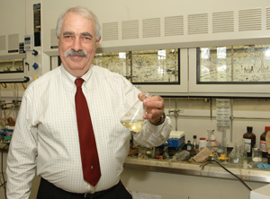 Professor Eric Block in his laboratory