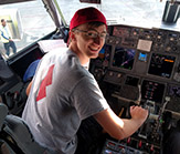 UAlbany student volunteering in Texas for hurricane relief. 