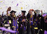 UAlbany students celebrate the 2017 undergraduate commencement.