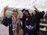 Students celebrate at UAlbay's 2018 undergraduate commencement ceremony.