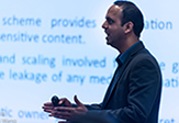 UAlbany doctoral student in computer science Vikram Patil presents on his research in Miami, Fla.
