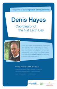 Denis Hayes, national coordinator of first Earth Day