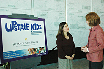 Dr. Charlotte Druschel, far right, is also principal investigator on the Upstate New York Infant Development Screening program.  