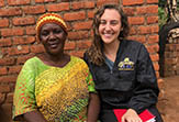 Giana Calabrese with an unidentified woman in Uganda, where Giana spent the summer interning.